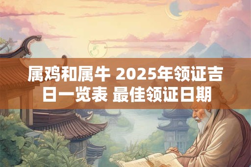 属鸡和属牛 2025年领证吉日一览表 最佳领证日期