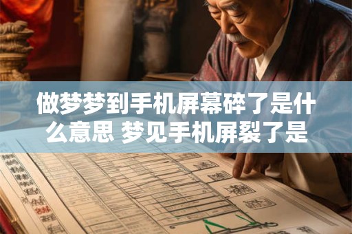 做梦梦到手机屏幕碎了是什么意思 梦见手机屏裂了是什么寓意