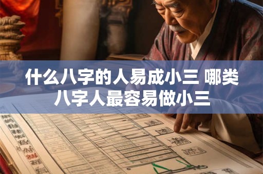 什么八字的人易成小三 哪类八字人最容易做小三