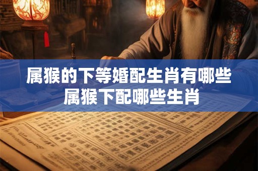 属猴的下等婚配生肖有哪些 属猴下配哪些生肖