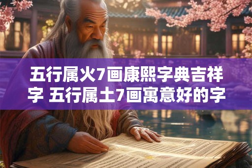 五行属火7画康熙字典吉祥字 五行属土7画寓意好的字