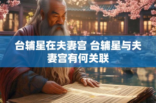 台辅星在夫妻宫 台辅星与夫妻宫有何关联