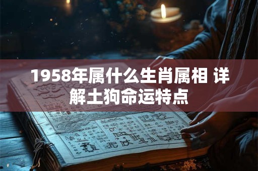 1958年属什么生肖属相 详解土狗命运特点