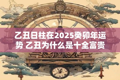 乙丑日柱在2025癸卯年运势 乙丑为什么是十全富贵日