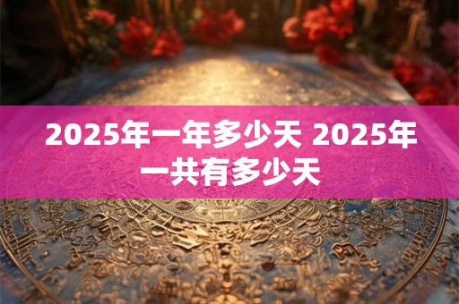 2025年一年多少天 2025年一共有多少天
