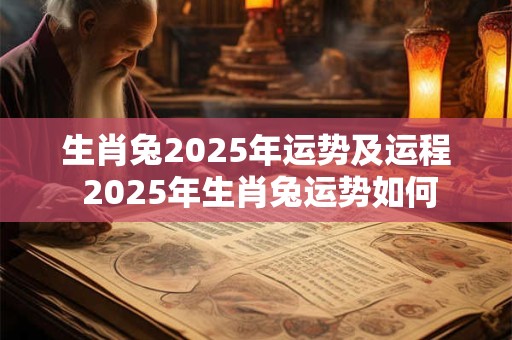 生肖兔2025年运势及运程 2025年生肖兔运势如何