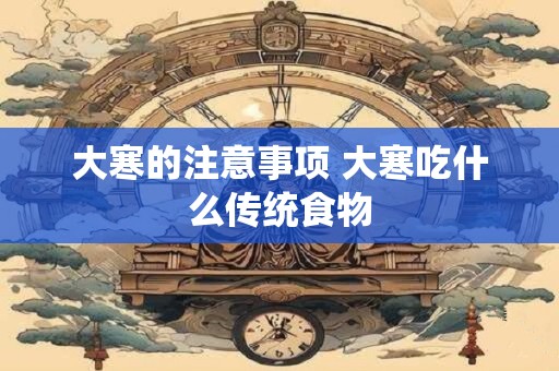 大寒的注意事项 大寒吃什么传统食物