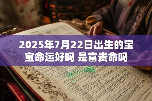 2025年7月22日出生的宝宝命运好吗 是富贵命吗