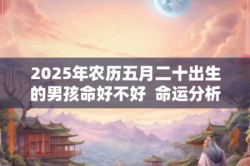 2025年农历五月二十出生的男孩命好不好  命运分析