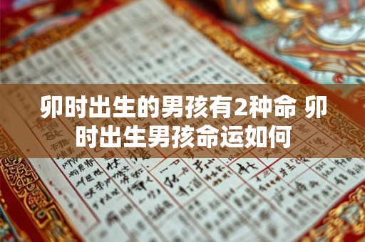卯时出生的男孩有2种命 卯时出生男孩命运如何