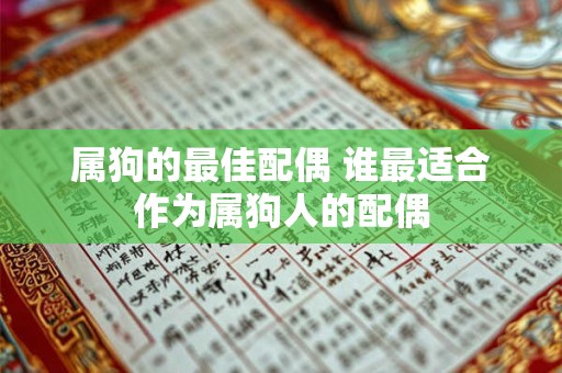 属狗的最佳配偶 谁最适合作为属狗人的配偶