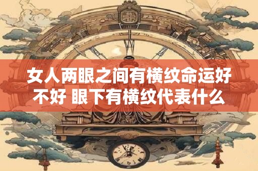 女人两眼之间有横纹命运好不好 眼下有横纹代表什么