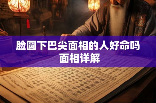 脸圆下巴尖面相的人好命吗 面相详解