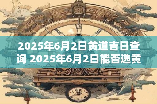 2025年6月2日黄道吉日查询 2025年6月2日能否选黄道吉日