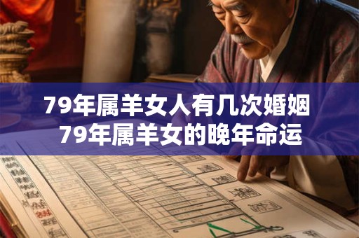 79年属羊女人有几次婚姻 79年属羊女的晚年命运