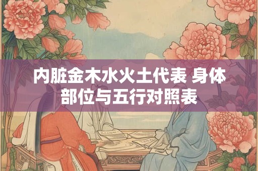 内脏金木水火土代表 身体部位与五行对照表 内脏金木水火土代表 身体部位与五行对照表