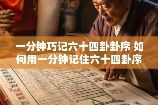 一分钟巧记六十四卦卦序 如何用一分钟记住六十四卦序