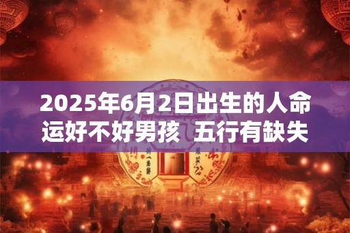 2025年6月2日出生的人命运好不好男孩  五行有缺失吗