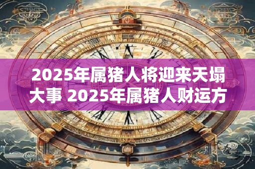 2026年属猪人将迎来天塌大事 2026年属猪人财运方位 2026年属猪人将迎来天塌大事 2026年属猪人财运方位
