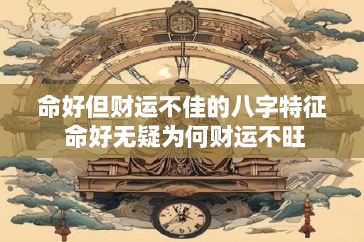 命好但财运不佳的八字特征 命好无疑为何财运不旺