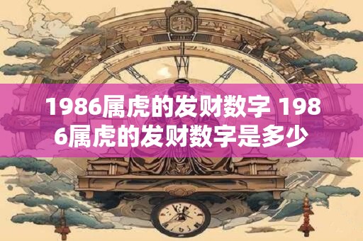 1986属虎的发财数字 1986属虎的发财数字是多少