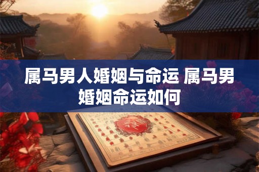 属马男人婚姻与命运 属马男婚姻命运如何