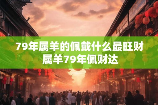 79年属羊的佩戴什么最旺财 属羊79年佩财达
