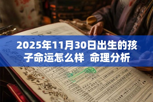 2025年11月30日出生的孩子命运怎么样  命理分析