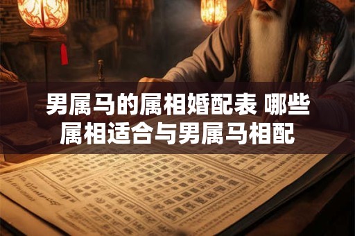 男属马的属相婚配表 哪些属相适合与男属马相配