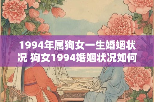 1994年属狗女一生婚姻状况 狗女1994婚姻状况如何