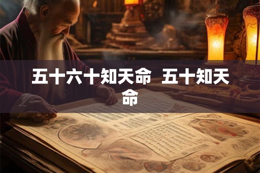 五十六十知天命  五十知天命