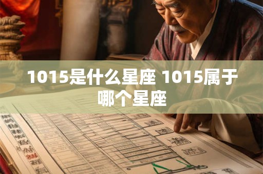1015是什么星座 1015属于哪个星座