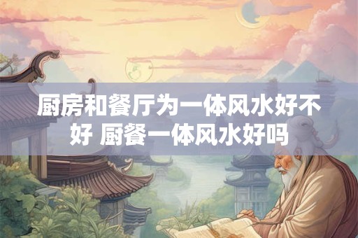 厨房和餐厅为一体风水好不好 厨餐一体风水好吗