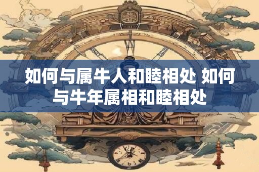 如何与属牛人和睦相处 如何与牛年属相和睦相处