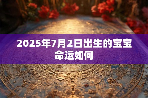 2025年7月2日出生的宝宝命运如何
