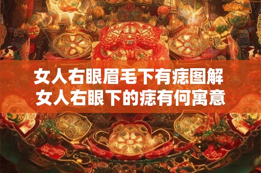 女人右眼眉毛下有痣图解 女人右眼下的痣有何寓意