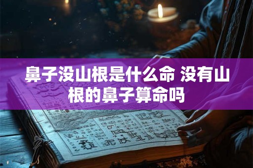 鼻子没山根是什么命 没有山根的鼻子算命吗