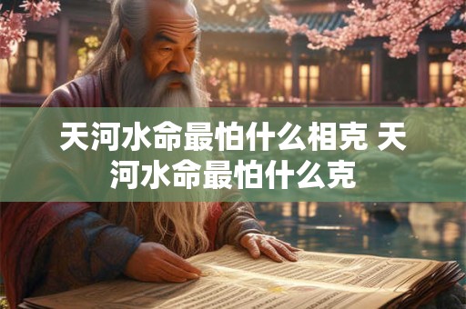 天河水命最怕什么相克 天河水命最怕什么克