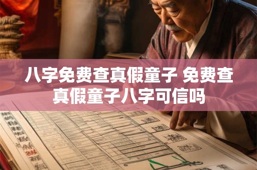 八字免费查真假童子 免费查真假童子八字可信吗