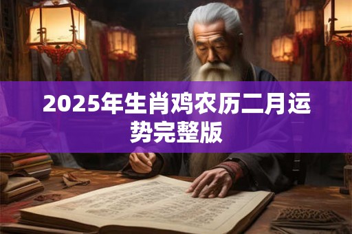 2025年生肖鸡农历二月运势完整版 2025年生肖鸡农历二月运势完整版