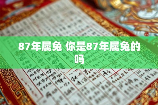 87年属兔 你是87年属兔的吗