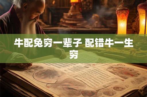 牛配兔穷一辈子 配错牛一生穷