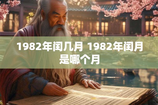 1982年闰几月 1982年闰月是哪个月
