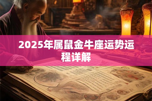 2025年属鼠金牛座运势运程详解