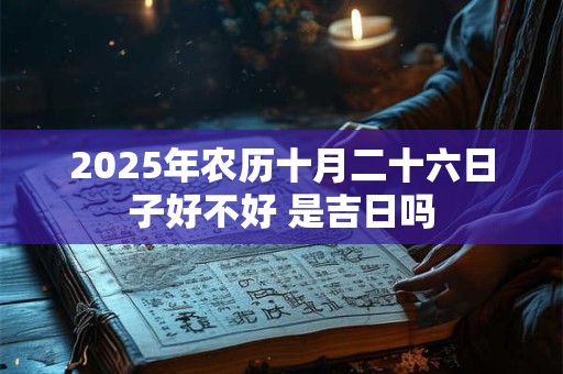 2025年农历十月二十六日子好不好 是吉日吗