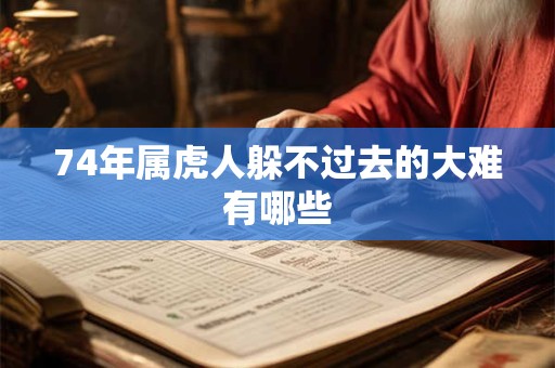 74年属虎人躲不过去的大难有哪些