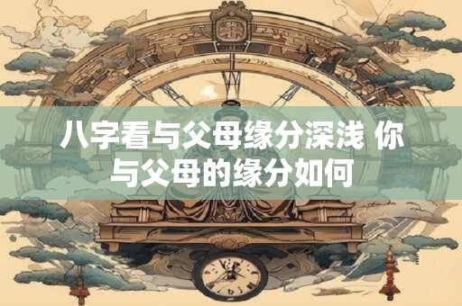 八字看与父母缘分深浅 你与父母的缘分如何