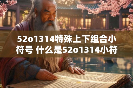 52o1314特殊上下组合小符号 什么是52o1314小符号