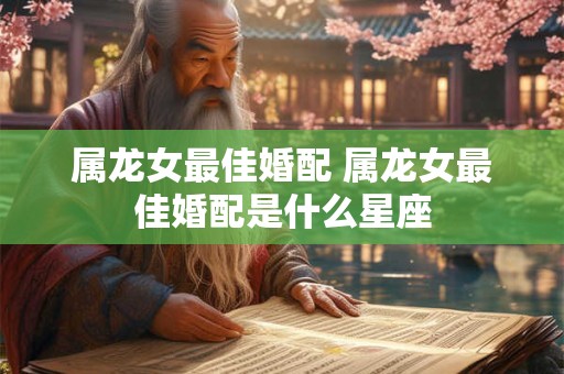 详细阅读:属龙女最佳婚配 属龙女最佳婚配是什么星座 属龙女最佳婚配 属龙女最佳婚配是什么星座
