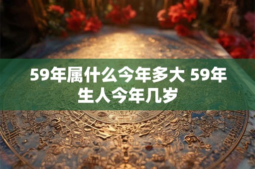 59年属什么今年多大 59年生人今年几岁